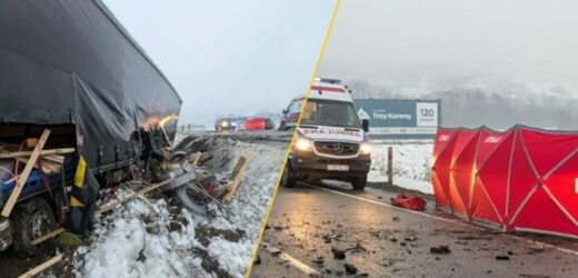 Śmiertelne zderzenie z tirem. Tragiczny poranek w Małopolsce