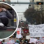 Kierowca wjechał w grupę demonstrantów w Belgradzie. Kobieta ciężko ranna