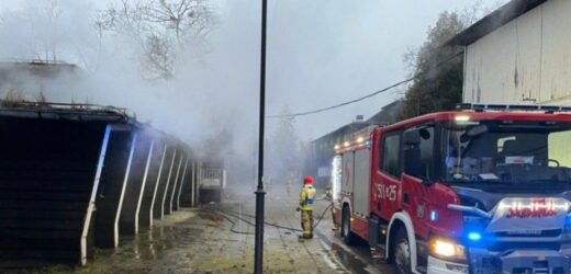 Pożar na terenie Hipodromu w Sopocie