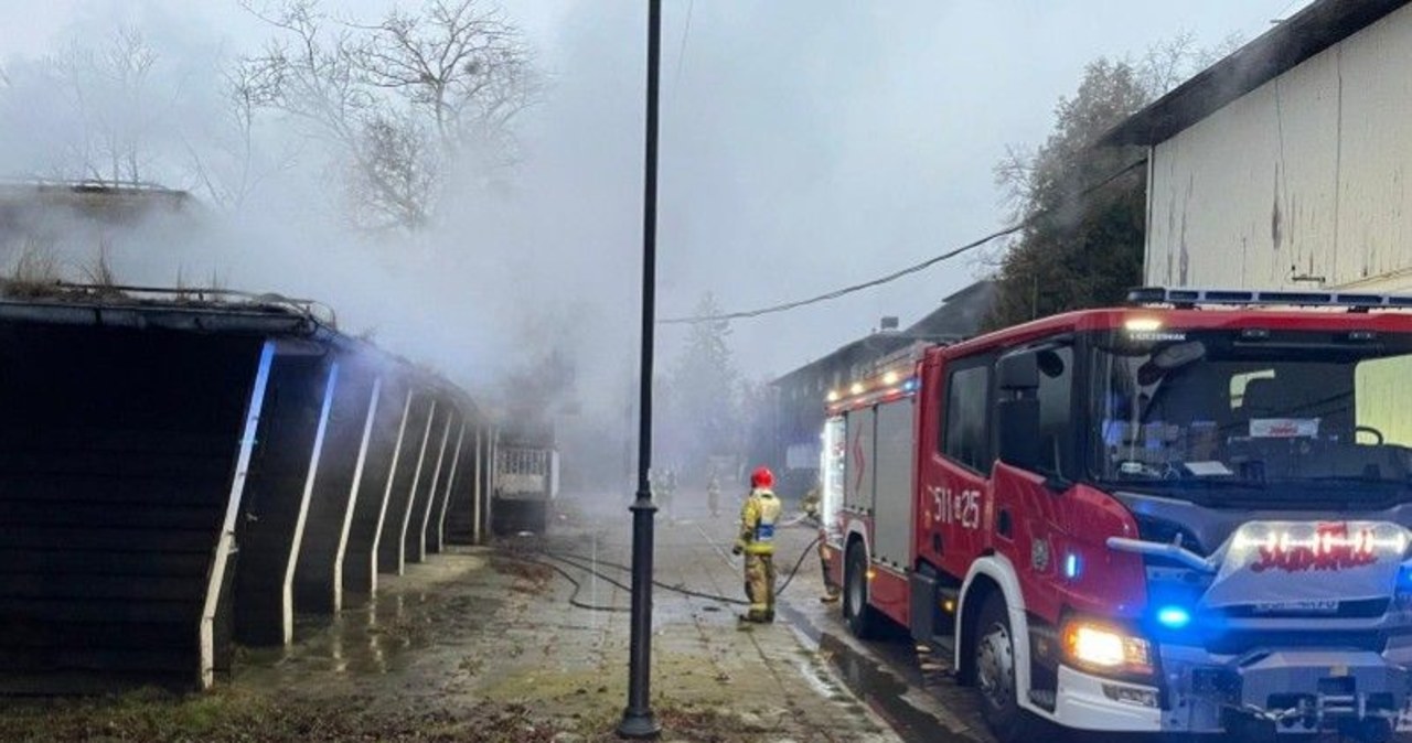 Pożar na terenie Hipodromu w Sopocie