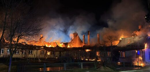 Pożar szkoły podstawowej w Warmińsko-Mazurskiem