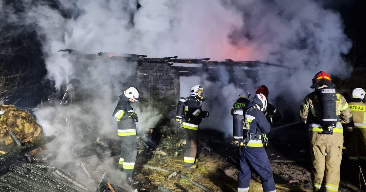 Pożar domu w Adamowie. W pogorzelisku znaleziono zwęglone zwłoki