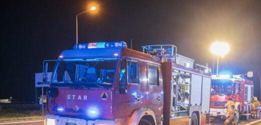 Pożar mieszkania w bloku w Olsztynie