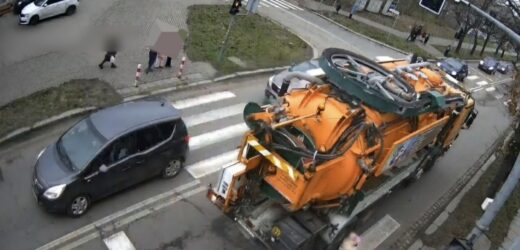 ​Dziecko na rowerku wjechało pod ciężarówkę. Wstrząsający film z Legnicy