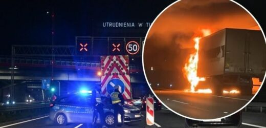 ​Pożar ciężarówki w tunelu na obwodnicy Warszawy. Trasa zablokowana