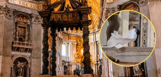 Szokujące sceny w bazylice świętego Piotra. Mężczyzna wskoczył na ołtarz [NAGRANIE]