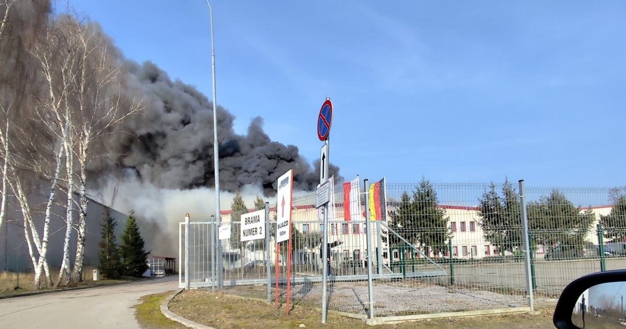 Pożar hali z olejem opałowym w Lubuskiem