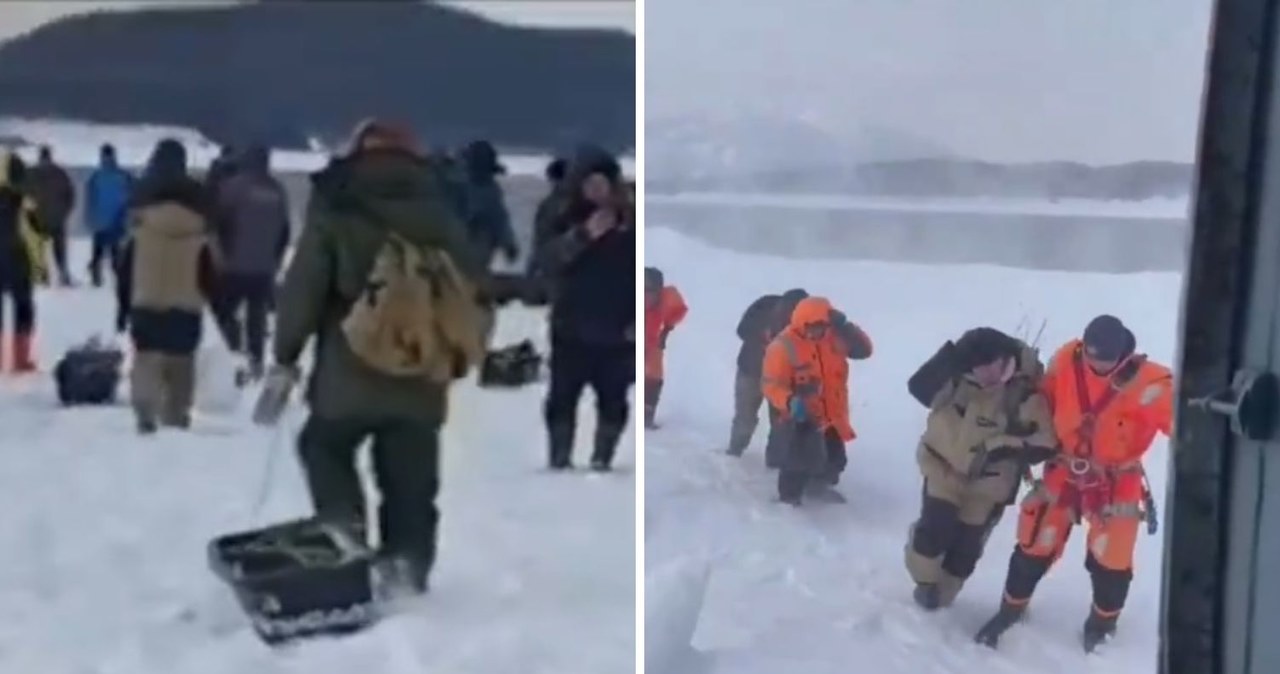 Ponad 130 rybaków utknęło na dryfującej krze. Niektórzy odmawiali pomocy