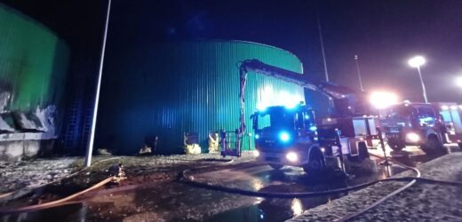 Pożar biogazowni w Dusznej Górce opanowany