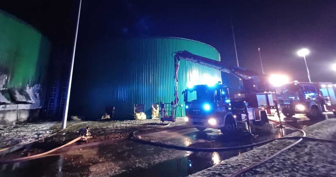 Pożar biogazowni w Dusznej Górce opanowany
