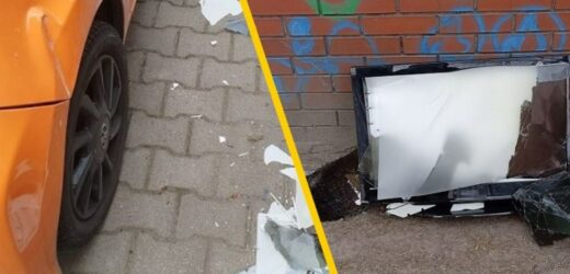 Pokłócił się z partnerką, wyrzucił telewizor przez okno