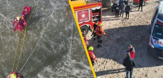 Pod mężczyzną załamał się lód. Dramatyczne chwile nad jeziorem